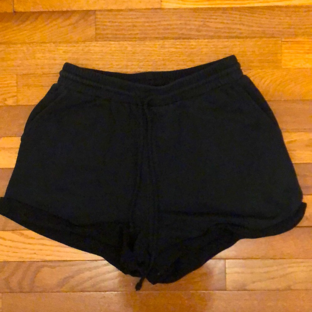 High waisted drawstring shorts